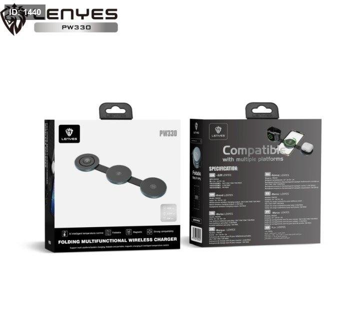 PW330D WIRELESS CHARGER 3 IN 1 LENYES